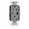 Leviton USB Receptacle, 20 A, 1 hp, Gray, PBT M58AC-HGG - alternate 1