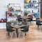 Regency Square Kee Mobile Adjustable Classroom Table W/ 4 Andy Chairs, 30 in W, 30 in L, Noble Oak TB3030NOAPCBK45BK - alternate 3