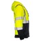 Dome75 Full-zip Hoodie, ANSI/ISEA 107-2020 Class 3, Polyester, HiVis Yellow/Black Bottom, LG DHZ1632 - alternate 2