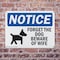 Signmission Forget The Dog Beware Of Wife, 14 Inch X 10 Inch, Plastic Sign, 2PK OS-2PACK-NS-P-1014-L-12876 - alternate 2
