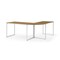 Homeroots 71" Natural and White Wood and Metal L Shape Writing Desk 543805 - alternate 3