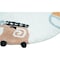 Homeroots 32" Blue Green And White Cotton Cars Round Youthful Bath Rug 634891 - alternate 1