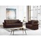 Homeroots 89" Dark Brown Chenille Convertible Futon Sleeper Sofa And Toss Pillows With Storage 607149 - alternate 3