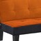 Homeroots 66" Orange Fabric Sofa With Black Legs 285668 - alternate 2