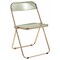 Leisuremod Lawrence Acrylic Folding Chair with Gold Metal Frame, Amber LFG19A - alternate 1