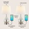 Jonathan Y Dino 21" Farmhouse Industrial Iron/Glass LED Table Lamp with USB Charging Port, Silver, 2PK JYL1109A-SET2 - alternate 2
