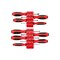Tekton Phillips and Slotted Screwdriver Set w/Red Modular Organizers-4in Shanks, 9pc (#0-#3, 1/8-3/8 in.) DWZ90113 - alternate 1