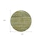 Homeroots 8' Olive Green And Brown Round Striped Washable Indoor Outdoor Area Rug 605622 - alternate 2