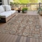 Homeroots 5' X 8' Brown Gray And Charcoal Oriental Washable Indoor Outdoor Area Rug 582117 - alternate 4