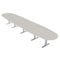 Skutchi Designs 18ft Conference Table With Power Unit | 18 Person Modular Boval Meeting Table | Harmony Series HAR-BOVL-48X216-T-K458-NA - alternate 1