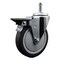 Service Caster 5'' Thermo Rubber Wheel Swivel 7/16'' Grip Ring Stem Caster with Brake SCC-GR20S514-TPRB-PLB-716138 - alternate 1