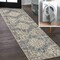 Jonathan Y Pavel Distressed Medallion Low-Pile Machine-Washable Blue/Cream 2 ft. x 8 ft. Runner Rug WSH317A-28 - alternate 1