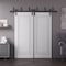 Sartodoors Sliding Closet Barn Bypass Doors 48x80 inches White Solid Core Modern Interior ROYAL9811BBB-EMAL-48 - alternate 1