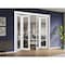 Sartodoors Sliding Closet Double Bi-fold Doors, Lucia 2166 White Silk with Clear Glass, Sturdy Tracks Molding LUCIA2166DBF-BEM-96 x 96 (4* 24x96) - alternate 3