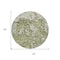 Homeroots 8' Olive Green And Ivory Round Abstract Washable Indoor Outdoor Area Rug 612763 - alternate 3