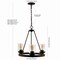 Jonathan Y Coronet 20" 3-Light Iron/Seeded Glass Rustic Farmhouse LED Chandelier, Oil Rubbed Bronze JYL7511A - alternate 6