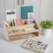 Martha Stewart Weston Wooden Desktop Organizer Caddy W/Open Lower Storage Compartment, Paulownia Wood, Light Natural LY-E20615-NAT-MS - alternate 3