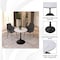 Leisuremod Bristol Modern Round Dining Table with MDF Wood Top and Steel Pedestal Base BTBL-24MW - alternate 4