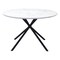 Homeroots 47" White And Black Rounded Steel Dining Table 394610 - alternate 4