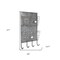 Homeroots Gray Metal Organizer With 3 Storage Pockets And 4 Bottom Hooks 379872 - alternate 3