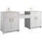 James Martin Vanities Bellshire 84" Dual Vanity Set w/24" Make-Up Counter, Bright White w/3 cm Eternal Jasmine Pearl Siles 660-VMC84-BW-3EJP - alternate 2