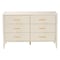 Baxton Studio Primrose Mid-Century Ivory Fluted Wood 6-Drawer Dresser 249-13823-ZORO - alternate 3