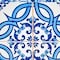 Homeroots 5" X 5" Blue and White Medi Peel And Stick Tiles 400136 - alternate 2