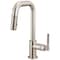 Brizo Litze Pull-Down Prep Faucet with Square Spout, Knurled Handle Stainless 63953LF-SS - alternate 1