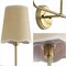 Jonathan Y Lila 26.5" 3-Light Traditional Coastal Scalloped Fabric Shade/Metal LED Vanity Light, Brass Gold/Brow JYL1609A - alternate 4