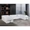 Homeroots White Italian Leather Power Reclining U Shaped Eight Piece Corner Sectional With Console 634672 - alternate 3