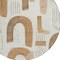 Homeroots 8' Ivory Khaki And Beige Round Geometric Washable Indoor Outdoor Area Rug 618102 - alternate 2