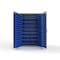 Strong Hold 14 GA Bin Cabinet No Legs - 48 In W. x 72 In. H x 24 In. D - 176 Blue Bins 46-BB-240-176B-NL-L - alternate 1