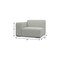 Homeroots 44" Gray Fabric Modular Sofa With Brown Legs 641026 - alternate 3