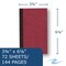 Roaring Spring Case of Red Memo Books, Pocket Sized 6.125"x3.75", 72 sheets of Paper, Durable Cover, Narrow Ruled, PK144 76096cs - alternate 3