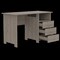 Homeroots 47" Light Gray and Brown Wood Computer Desk With Three Drawers 403799 - alternate 3