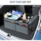 Simple Deluxe Car Trunk Organizer for SUV, Collapsible 2 Compartment 50L Automotive Storage Box with 5 Pocket, 60 AAORGNTRUNK2OXGRN - alternate 4