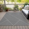 Homeroots 9' X 12' Black And Ivory Geometric Washable Indoor Outdoor Area Rug 612110 - alternate 4