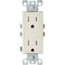 Leviton Decora 15A Light Almond Tamper Resistant 5-15R Duplex Outlet S04-T5325-00T - alternate 2