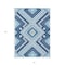Homeroots 5' X 8' Navy Blue Aqua And Ivory Tribal Washable Indoor Outdoor Area Rug 598137 - alternate 2