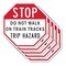 Signmission Stop Do Not Walk on Train Tracks Tr, 10 inch X 10 inch, Aluminum Metal Signs, 5PK OC-A-5Pack-10-211 - alternate 1