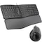 Delton KB250&S38 Ergonomic Wired Keyboard and Mouse Combo, Black KB250/S38 - alternate 1