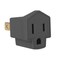 Maximm 2-Prong to 3-Prong Grounding Outlet Adapter Converter, 2PK, Gray, 2PK AD-2-TO-3PR-GRAY-2PK - alternate 2