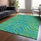Homeroots 5' X 8' Teal Blue And Green Animal Print Washable Indoor Outdoor Area Rug 600709 - alternate 2