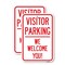 Signmission Reserved Parking Sign Visitor Parking We Welcome You!, 12'' X 18'' 2 Signs, Heavy Gauge Aluminum, 2PK A-1218-2PACK-23016 - alternate 1