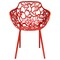 Leisuremod Modern Devon Aluminum Armchair, Red, 4PK DCA23R4 - alternate 2