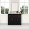 Basicwise 33-Inch Black Sideboard Buffet Cabinet with Storage, Spacious Table Top, Large Drawers QI004695.BK - alternate 4