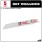 Milwaukee Tool 6 in, 9 in x 14, 18, 5, 8 TPI Reciprocating Saw Blade Set 49-22-1129, 48-00-5184 - alternate 3