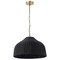 Jonathan Y Eliza 20 in. 1-Light Coastal Bohemian Woven Rattan and Iron LED Pendant, Black/Brass Gold JYL1133C - alternate 4