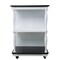Homeroots Black and White and Black 39in Rolling Kitchen Island With Storage 402558 - alternate 2