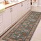 Jonathan Y Kisara Oushak Style Distressed Border Non-Slip Machine-Washable Green/Brown 2 ft. x 8 ft. Runner Rug PTN101A-28 - alternate 3